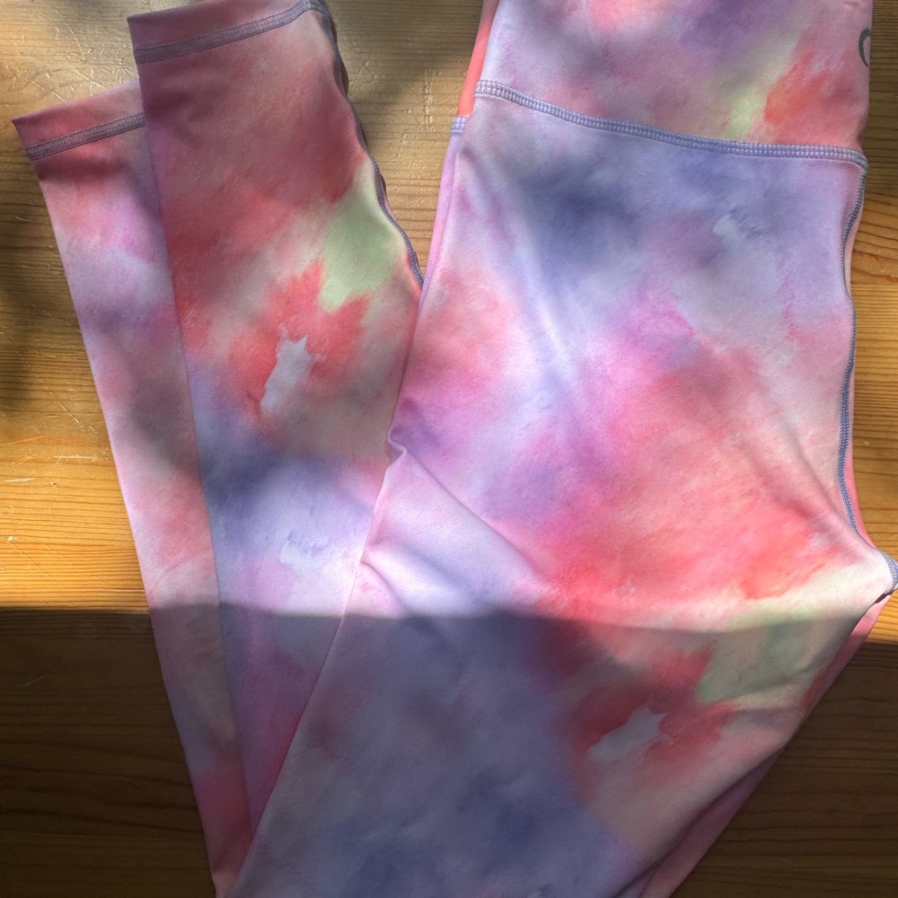 Zyia Light n Tight Leggings | Tie-Dye Pastel | Size 8–10